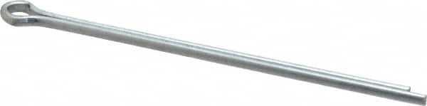 Made in USA - 1/8" Diam x 3" Long Extended Prong Cotter Pin - Grade 2, Zinc-Plated, Steel - Caliber Tooling