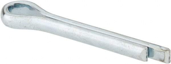 Made in USA - 5/32" Diam x 1" Long Extended Prong Cotter Pin - Grade 2, Zinc-Plated, Steel - Caliber Tooling