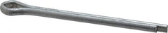 Made in USA - 5/32" Diam x 2" Long Extended Prong Cotter Pin - Grade 2, Zinc-Plated, Steel - Caliber Tooling