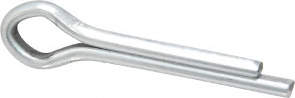 Made in USA - 3/16" Diam x 1" Long Extended Prong Cotter Pin - Grade 2, Zinc-Plated, Steel - Caliber Tooling