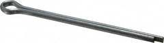 Made in USA - 3/16" Diam x 3" Long Extended Prong Cotter Pin - Grade 2, Zinc-Plated, Steel - Caliber Tooling