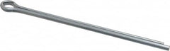 Made in USA - 3/16" Diam x 4" Long Extended Prong Cotter Pin - Grade 2, Zinc-Plated, Steel - Caliber Tooling