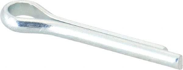 Made in USA - 1/4" Diam x 1-1/2" Long Extended Prong Cotter Pin - Grade 2, Zinc-Plated, Steel - Caliber Tooling