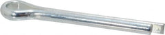 Made in USA - 1/4" Diam x 2" Long Extended Prong Cotter Pin - Grade 2, Zinc-Plated, Steel - Caliber Tooling