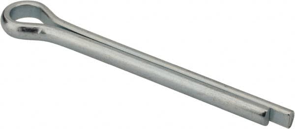 Made in USA - 3/8" Diam x 3-1/2" Long Extended Prong Cotter Pin - Grade 2, Zinc-Plated, Steel - Caliber Tooling