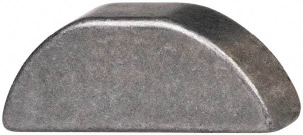 Made in USA - #404 Standard Woodruff Key - 1/2" Long x 1/8" Wide, Steel - Caliber Tooling