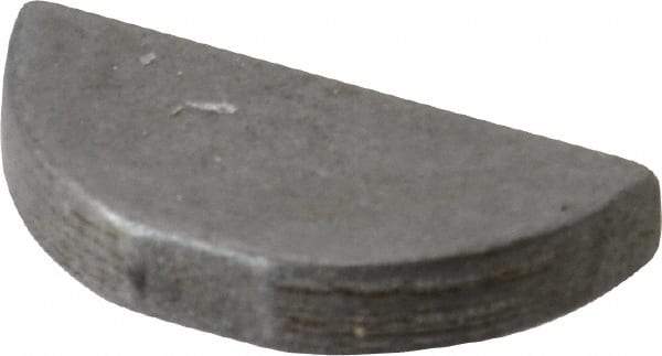 Made in USA - #609 Standard Woodruff Key - 1-1/8" Long x 3/16" Wide, Steel - Caliber Tooling