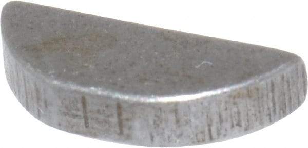 Made in USA - #304 Standard Woodruff Key - 1/2" Long x 3/32" Wide, Alloy Steel - Caliber Tooling