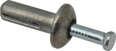 Powers Fasteners - 1/4" Diam, 1/4" Drill, 3/4" OAL, 1-1/8" Min Embedment Hammer Drive Concrete Anchor - Steel (Drive Pin)/Zamac Alloy (Body), Zinc-Plated Finish, Mushroom Head - Caliber Tooling