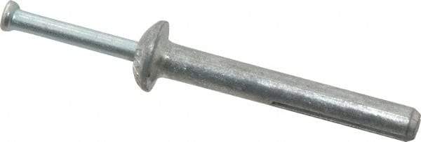 Powers Fasteners - 1/4" Diam, 1/4" Drill, 2" OAL, 2-5/8" Min Embedment Hammer Drive Concrete Anchor - Steel (Drive Pin)/Zamac Alloy (Body), Zinc-Plated Finish, Mushroom Head - Caliber Tooling