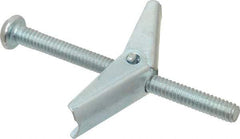 Powers Fasteners - 1/4" Screw, 1/4" Diam, 3" Long, Toggle Bolt Drywall & Hollow Wall Anchor - 5/8" Drill, Zinc Plated, Steel, Grade Zamac 7, Use in Drywall & Wallboard - Caliber Tooling