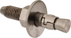 Powers Fasteners - 5/8" Diam, 5/8" Drill, 3-1/2" OAL, Wedge Expansion Concrete Anchor - 304 Stainless Steel, Hex Nut Head, Hex Drive, 2" Thread Length - Caliber Tooling