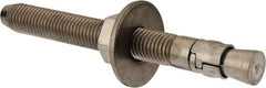 Powers Fasteners - 3/4" Diam, 3/4" Drill, 7" OAL, Wedge Expansion Concrete Anchor - 304 Stainless Steel, Hex Nut Head, Hex Drive, 5-1/8" Thread Length - Caliber Tooling