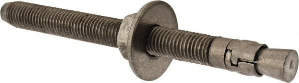 Powers Fasteners - 3/4" Diam, 3/4" Drill, 8-1/2" OAL, 1-1/8" Min Embedment Wedge Expansion Concrete Anchor - 304 Stainless Steel, Hex Nut Head, Hex Drive, 6-5/8" Thread Length - Caliber Tooling