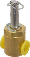 Parker - 1/4" Port, Two Way, Direct Acting, Brass Solenoid Valve - Normally Closed, 360 Max PSI, NBR Seal - Caliber Tooling