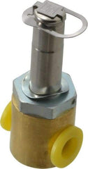 Parker - 1/4" Port, Two Way, Direct Acting, Brass Solenoid Valve - Normally Closed, 300 Max PSI, NBR Seal - Caliber Tooling