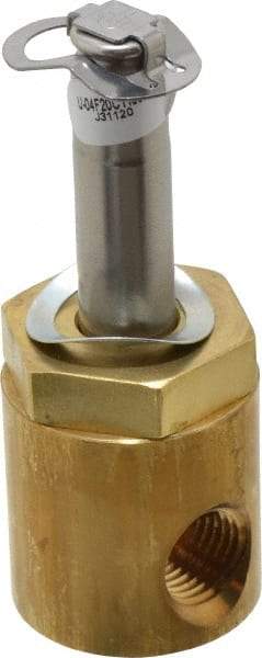 Parker - 1/4" Port, Two Way, Direct Acting, Brass Solenoid Valve - Normally Closed, 150 Max PSI, NBR Seal - Caliber Tooling