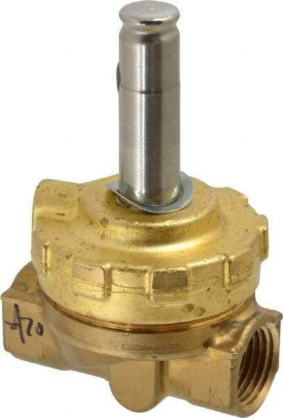 Parker - 1/2" Port, Two Way, Piloted Diaphragm, Brass Solenoid Valve - Normally Closed, 300 Max PSI, NBR Seal - Caliber Tooling