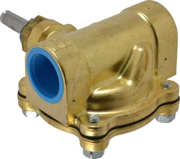 Parker - 1" Port, Two Way, Piloted Diaphragm, Brass Solenoid Valve - Normally Closed, 125 Max PSI, NBR Seal - Caliber Tooling