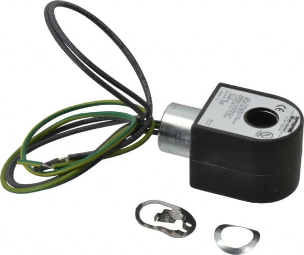 Parker - 240 Volt, 18 Coil Lead Length, Class H, Solenoid Coil - 11.0 Watt, NEMA 4X Enclosure, Use with Parker Skinner Gold Ring Series Valves - Caliber Tooling