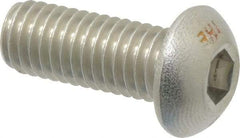 Value Collection - M8x1.25 Metric Coarse Hex Socket Drive, Button Screw - Grade 18-8 Stainless Steel, Fully Threaded, 20mm Length Under Head - Caliber Tooling