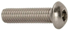 Value Collection - M8x1.25 Metric Coarse Hex Socket Drive, Button Screw - Grade 18-8 Stainless Steel, Partially Threaded, 30mm Length Under Head - Caliber Tooling