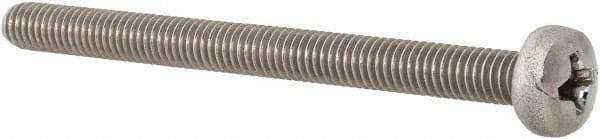 Value Collection - M4x0.70 Metric Coarse, 50mm Length Under Head Phillips Drive Machine Screw - Pan Head, Grade 18-8 Stainless Steel, Uncoated, Without Washer - Caliber Tooling