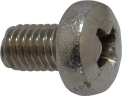 Value Collection - M5x0.80 Metric Coarse, 8mm Length Under Head Phillips Drive Machine Screw - Pan Head, Grade 18-8 Stainless Steel, Uncoated, Without Washer - Caliber Tooling