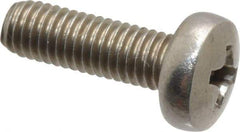 Value Collection - M5x0.80 Metric Coarse, 16mm Length Under Head Phillips Drive Machine Screw - Pan Head, Grade 18-8 Stainless Steel, Uncoated, Without Washer - Caliber Tooling