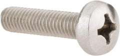 Value Collection - M6x1.00 Metric Coarse, 25mm Length Under Head Phillips Drive Machine Screw - Pan Head, Grade 18-8 Stainless Steel, Uncoated, Without Washer - Caliber Tooling