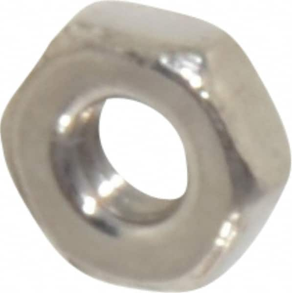 Value Collection - M2.5x0.45 Stainless Steel Right Hand Hex Nut - 4mm Across Flats, 1.6mm High, Uncoated - Caliber Tooling