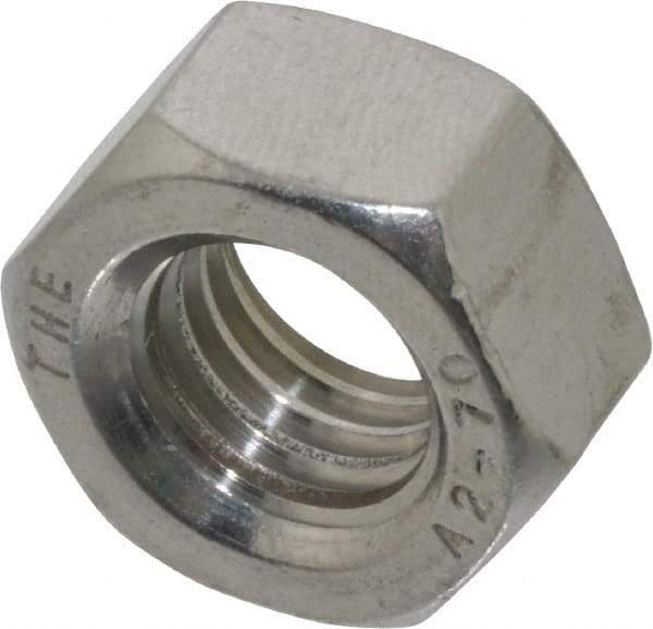 Value Collection - M12x1.75 Stainless Steel Right Hand Hex Nut - 19mm Across Flats, 10mm High, Uncoated - Caliber Tooling