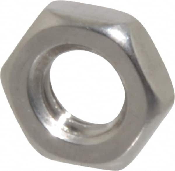 Value Collection - M6x1.00 Metric Coarse Stainless Steel Right Hand Hex Jam Nut - 10mm Across Flats, 3.2mm High, Uncoated - Caliber Tooling