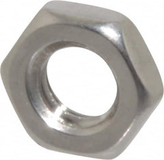 Value Collection - M6x1.00 Metric Coarse Stainless Steel Right Hand Hex Jam Nut - 10mm Across Flats, 3.2mm High, Uncoated - Caliber Tooling