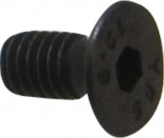 Value Collection - M4x0.70 Metric Coarse Hex Socket Drive, 90° Flat Screw - Grade 12.9 Alloy Steel, Black Oxide Finish, Fully Threaded, 8mm OAL - Caliber Tooling