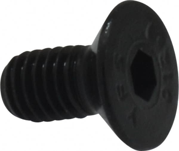 Value Collection - M5x0.80 Metric Coarse Hex Socket Drive, 90° Flat Screw - Grade 12.9 Alloy Steel, Black Oxide Finish, Fully Threaded, 10mm OAL - Caliber Tooling