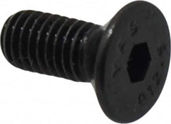 Value Collection - M5x0.80 Metric Coarse Hex Socket Drive, 90° Flat Screw - Grade 12.9 Alloy Steel, Black Oxide Finish, Fully Threaded, 12mm OAL - Caliber Tooling