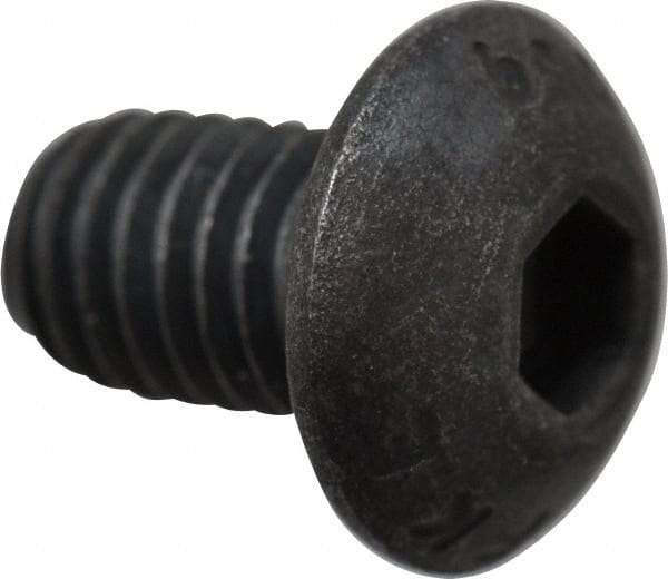 Value Collection - M5x0.80 Metric Coarse Hex Socket Drive, Button Screw - Grade 10.9 Alloy Steel, Black Oxide Finish, Fully Threaded, 8mm Length Under Head - Caliber Tooling