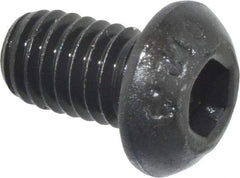 Value Collection - M6x1.00 Metric Coarse Hex Socket Drive, Button Screw - Grade 12.9 Alloy Steel, Black Oxide Finish, Fully Threaded, 10mm Length Under Head - Caliber Tooling