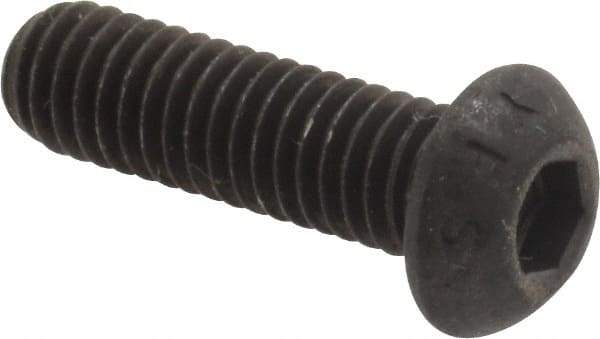 Value Collection - M6x1.00 Metric Coarse Hex Socket Drive, Button Screw - Grade 12.9 Alloy Steel, Black Oxide Finish, Fully Threaded, 20mm Length Under Head - Caliber Tooling