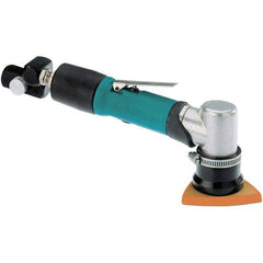 Dynabrade - 15,000 OPM, 20 CFM Air Consumption, Right Angle Air Orbital Sander - Triangular & Tear Drop Pad, 1/4 NPT Inlet - Caliber Tooling