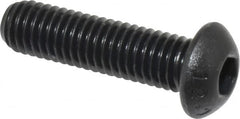 Value Collection - M8x1.25 Metric Coarse Hex Socket Drive, Button Screw - Grade 12.9 Alloy Steel, Black Oxide Finish, Fully Threaded, 30mm Length Under Head - Caliber Tooling