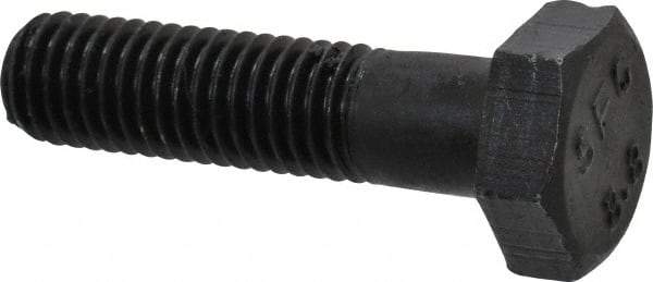 Value Collection - M10x1.50mm Metric Coarse, 40mm Length Under Head Hex Head Cap Screw - Partially Threaded, Grade 8.8 Steel, Uncoated, 17mm Hex - Caliber Tooling