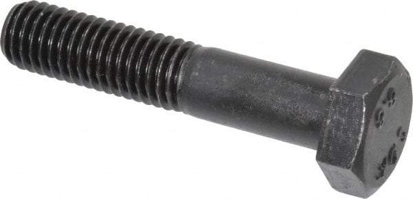 Value Collection - M10x1.50mm Metric Coarse, 50mm Length Under Head Hex Head Cap Screw - Partially Threaded, Grade 8.8 Steel, Uncoated, 17mm Hex - Caliber Tooling