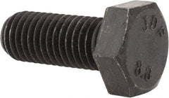 Value Collection - M12x1.75mm Metric Coarse, 30mm Length Under Head Hex Head Cap Screw - Fully Threaded, Grade 8.8 Steel, Uncoated, 19mm Hex - Caliber Tooling