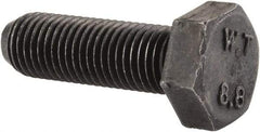 Value Collection - M8x1.00mm Metric Fine, 25mm Length Under Head Hex Head Cap Screw - Fully Threaded, Grade 8.8 Steel, Uncoated, 13mm Hex - Caliber Tooling