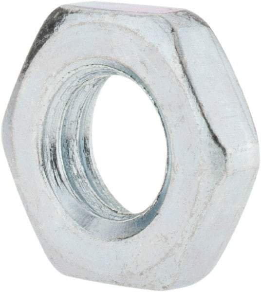 Value Collection - M10x1.50 Steel Right Hand Hex Jam Nut - 17mm Across Flats, 5mm High, Zinc-Plated Finish - Caliber Tooling