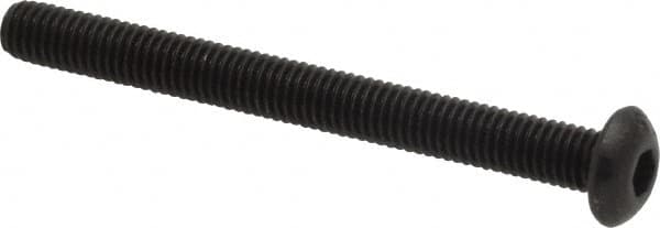 Value Collection - #10-32 UNF Hex Socket Drive, Button Screw - Alloy Steel, Black Oxide Finish, Fully Threaded, 2" Length Under Head - Caliber Tooling