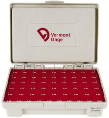 Vermont Gage - 55 Piece, 0.2-1.28 mm Diameter Plug and Pin Gage Set - Plus 0.01 mm Tolerance, Class ZZ - Caliber Tooling