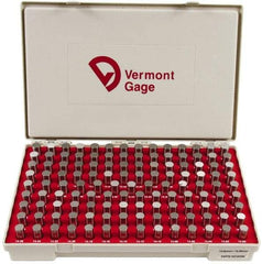 Vermont Gage - 125 Piece, 14-16.48 mm Diameter Plug and Pin Gage Set - Plus 0.01 mm Tolerance, Class ZZ - Caliber Tooling